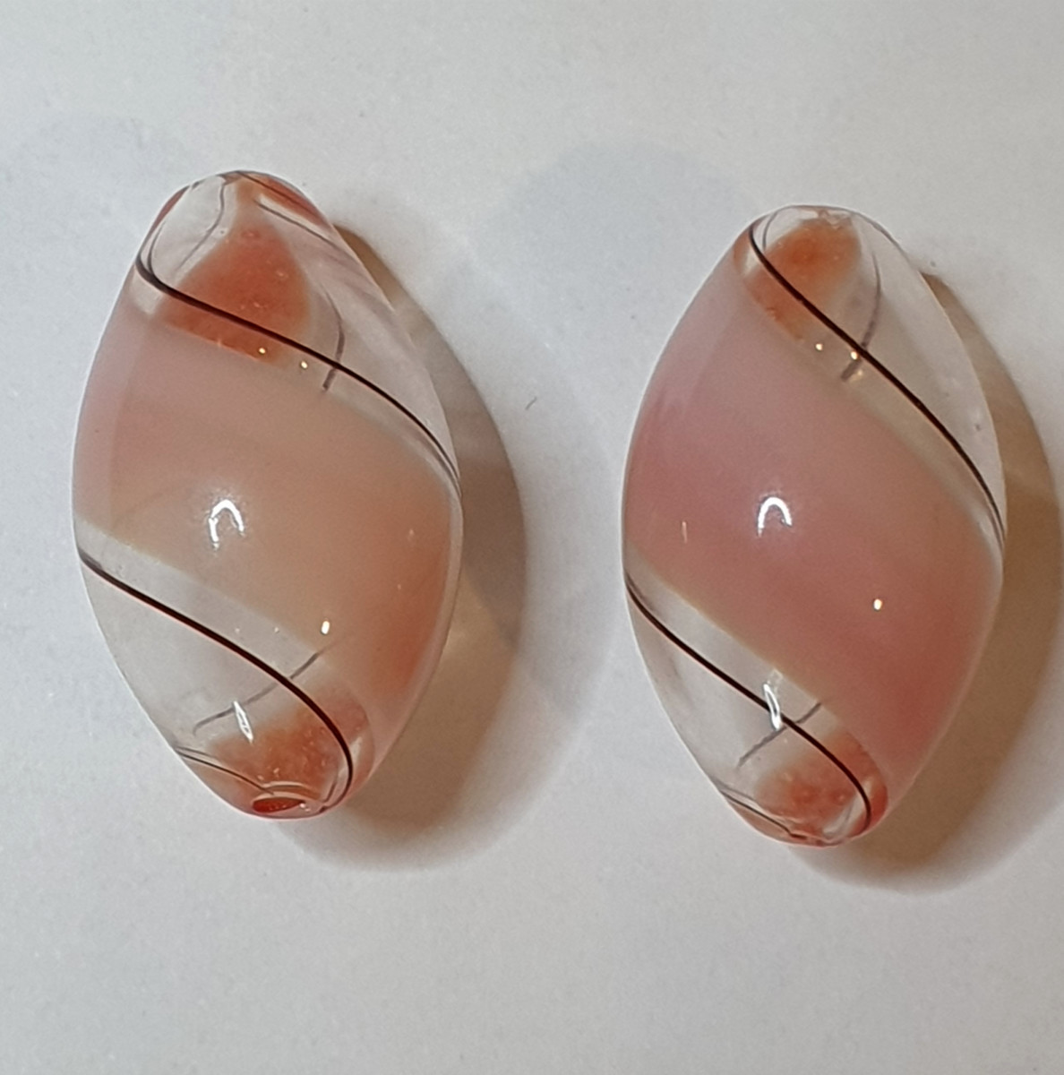 Sløjfe ørestikker med håndlavet Murano glas - Billede 3